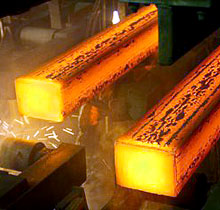 Разогретые заготовки квадрата