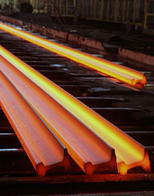 Рельс после проката на стане